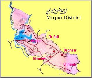 Map of Mirpur District